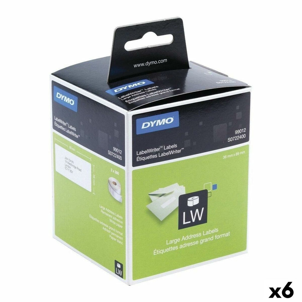 Dymo printer labels 99012 labelwriter™ 36 x 89 mm white black