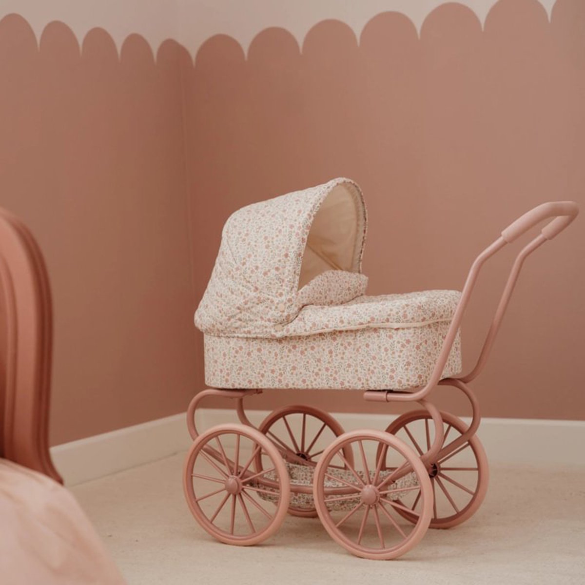 Little dutch poppenwagen - kinderwagen - soft flowers