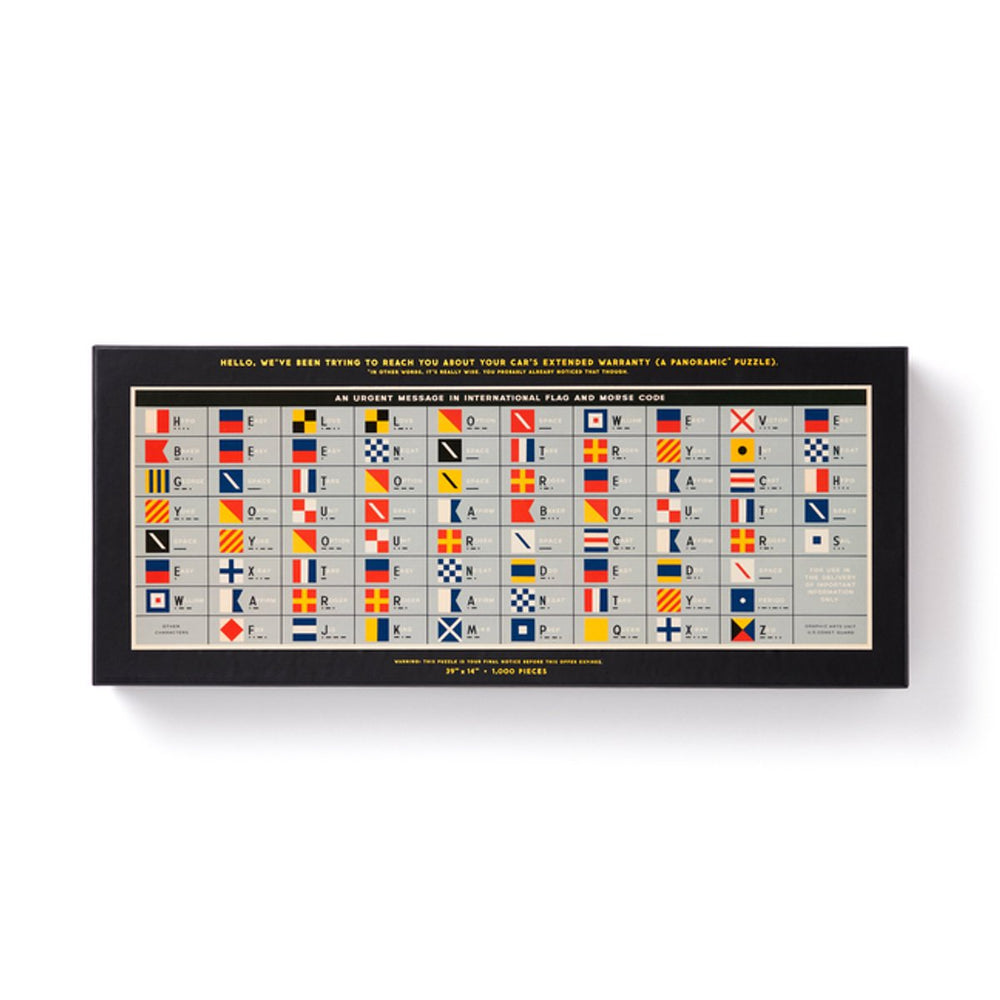 An urgent message 1,000 piece panoramic puzzle