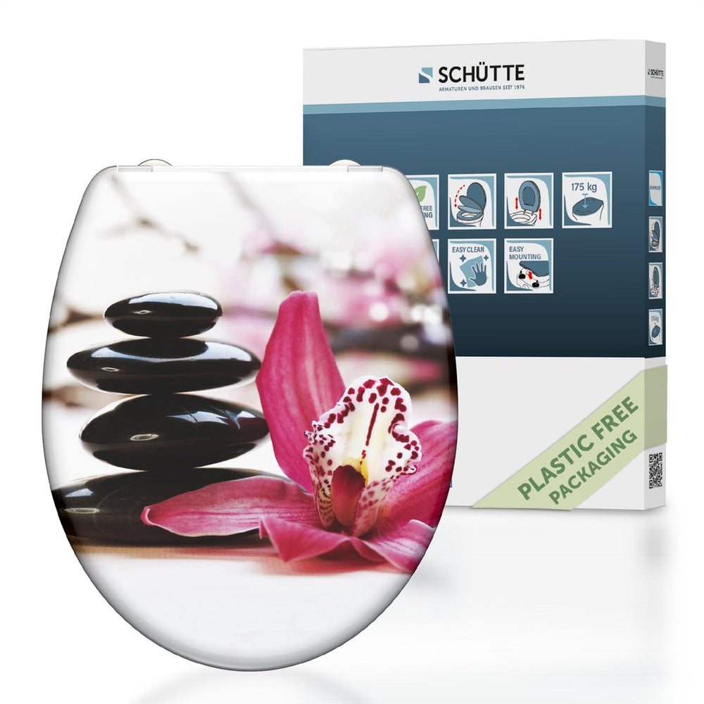Schütte toiletbril met soft-close quick-release wellness