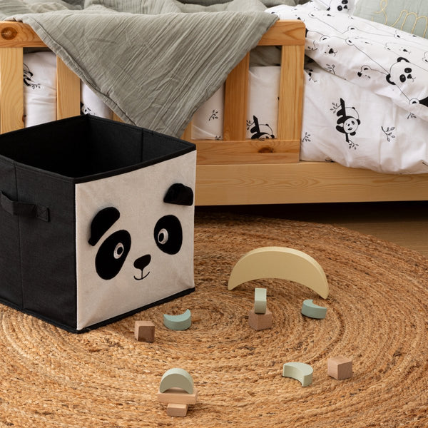 Atmosphera kids panda dekbedovertrek set met 1 kussensloop 140x200cm 65x65cm - zwart wit