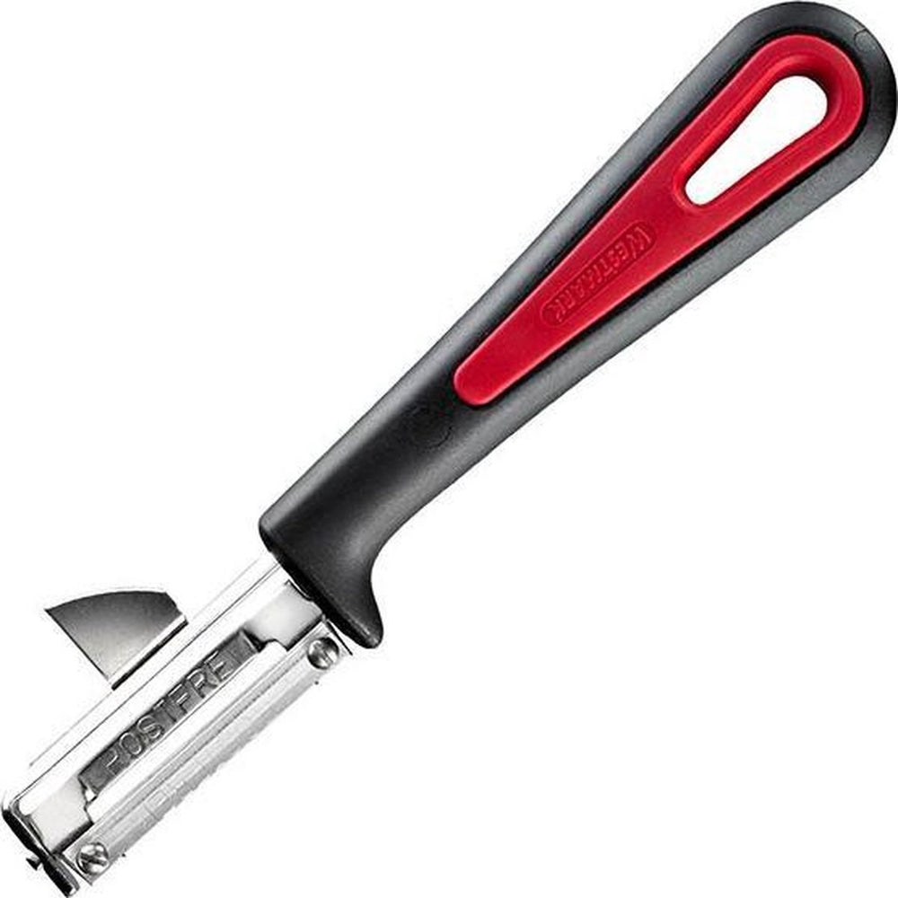 Westmark universele dunschiller, gallant, met vastgeschroefd roestvrijstalen mes, zwart rood, 29092270