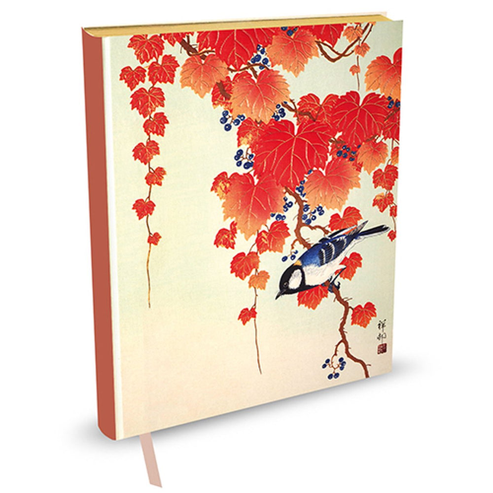 Peter pauper oversize notitieboek - bird and red ivy - 18x23 cm