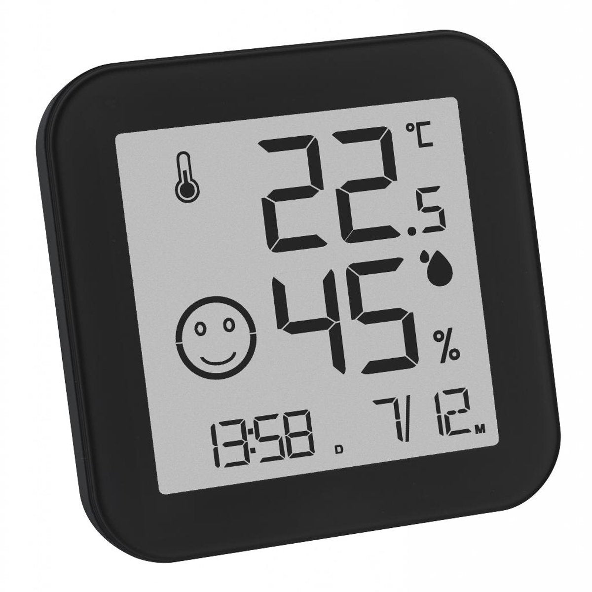Tfa dostmann black white 30.5054.01 thermo- en hygrometer zwart