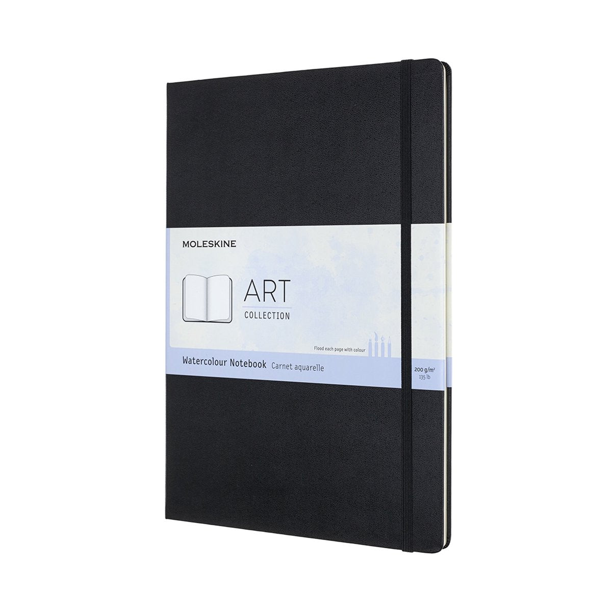 Moleskine art aquarel notitieboek - a4 - hardcover - zwart