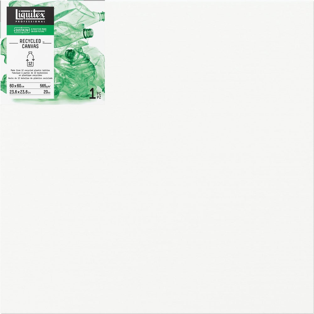 Liquitex recycled plastic canvas - traditional 60×60 cm – drievoudig geprimed | 100% gerecycled plastic | fsc houten frame | acryl- olieverf | duurzaam kunstcanvas