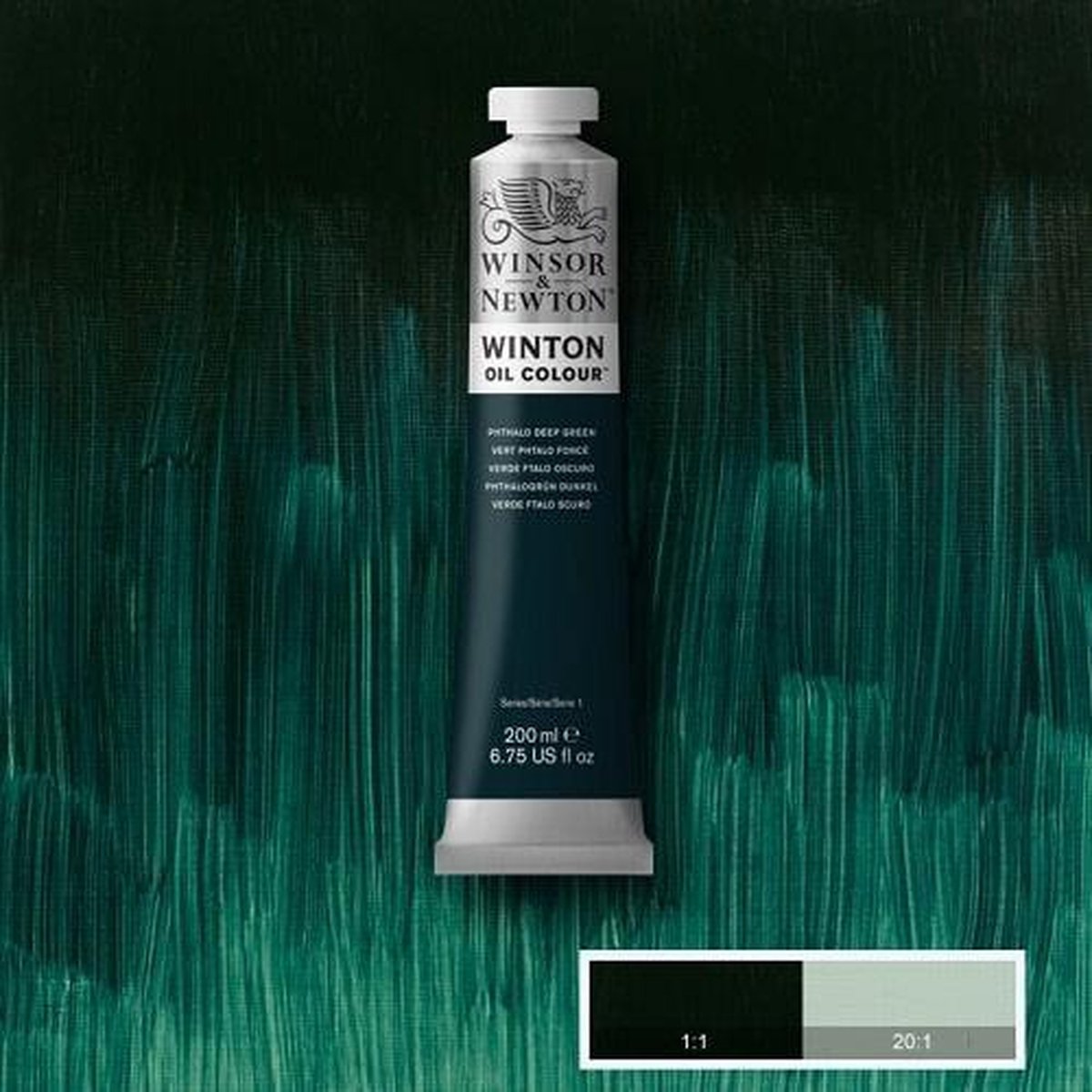 Winsor newton winton olieverf 200 ml - 048 phthalo diepgroen