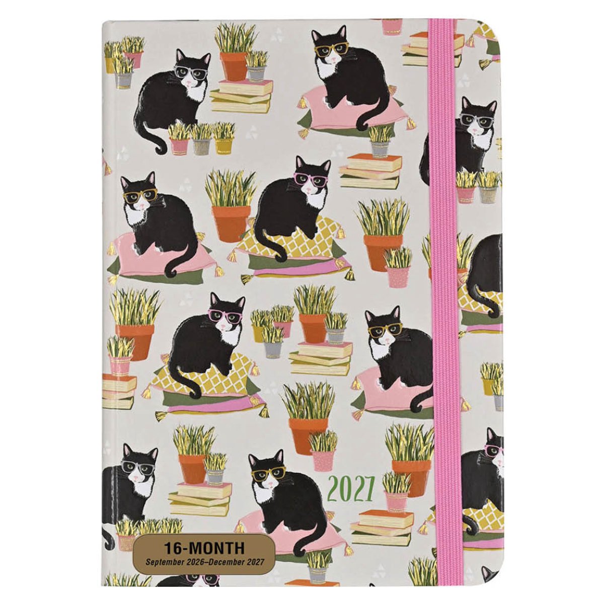 Comello agenda - 2027 - compact - 16 maanden - knappe katten - 12,7x17,8cm