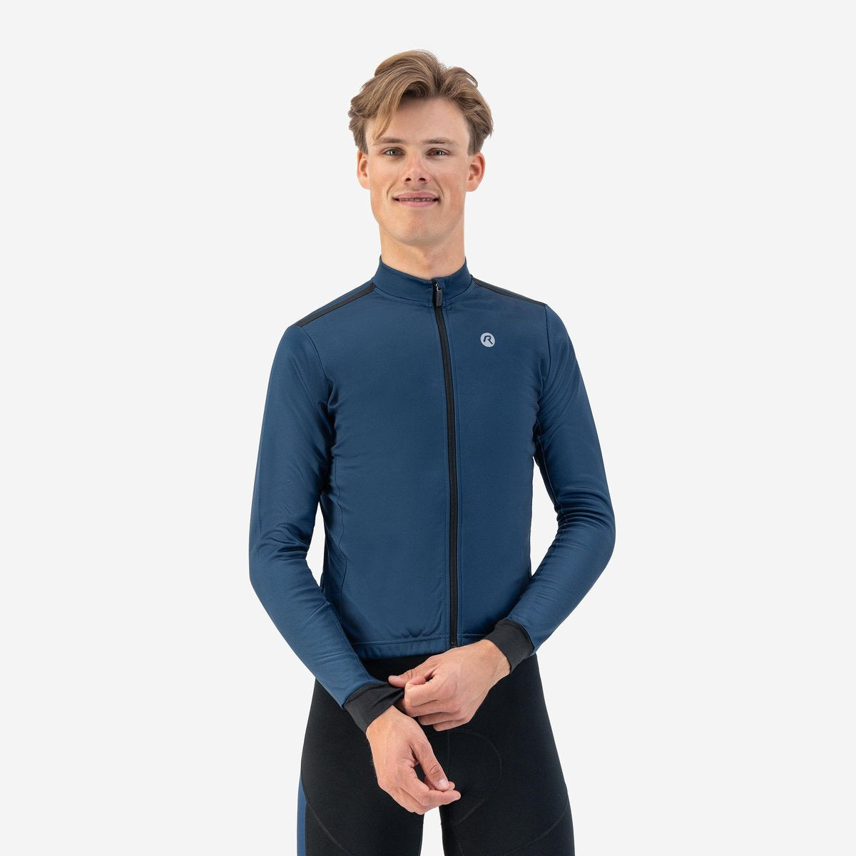 Rogelli core fietsshirt heren lange mouwen - wielershirt - comfort fit - blauw - maat xl