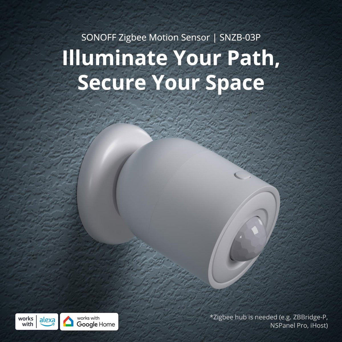 Sonoff snzb-03p zigbee-bewegingssensor, draadloze zigbee 3.0-detector, detectie van 5 seconden, slimme scène, zigbee-bridge vereist, batterijen inbegrepen, compatibel met alexa google home
