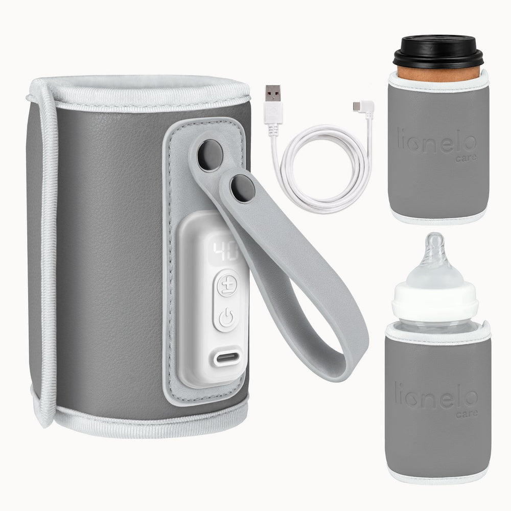 Lionelo thermup go – draagbare flessenwarmer – usb-c voeding – 5 temperatuurstanden (38–50°c) – voor babyflessen tot 70 mm – thermostaat tegen oververhitting – compact lichtgewicht (100 g) – bpa-vrij – inclusief usb-c kabel