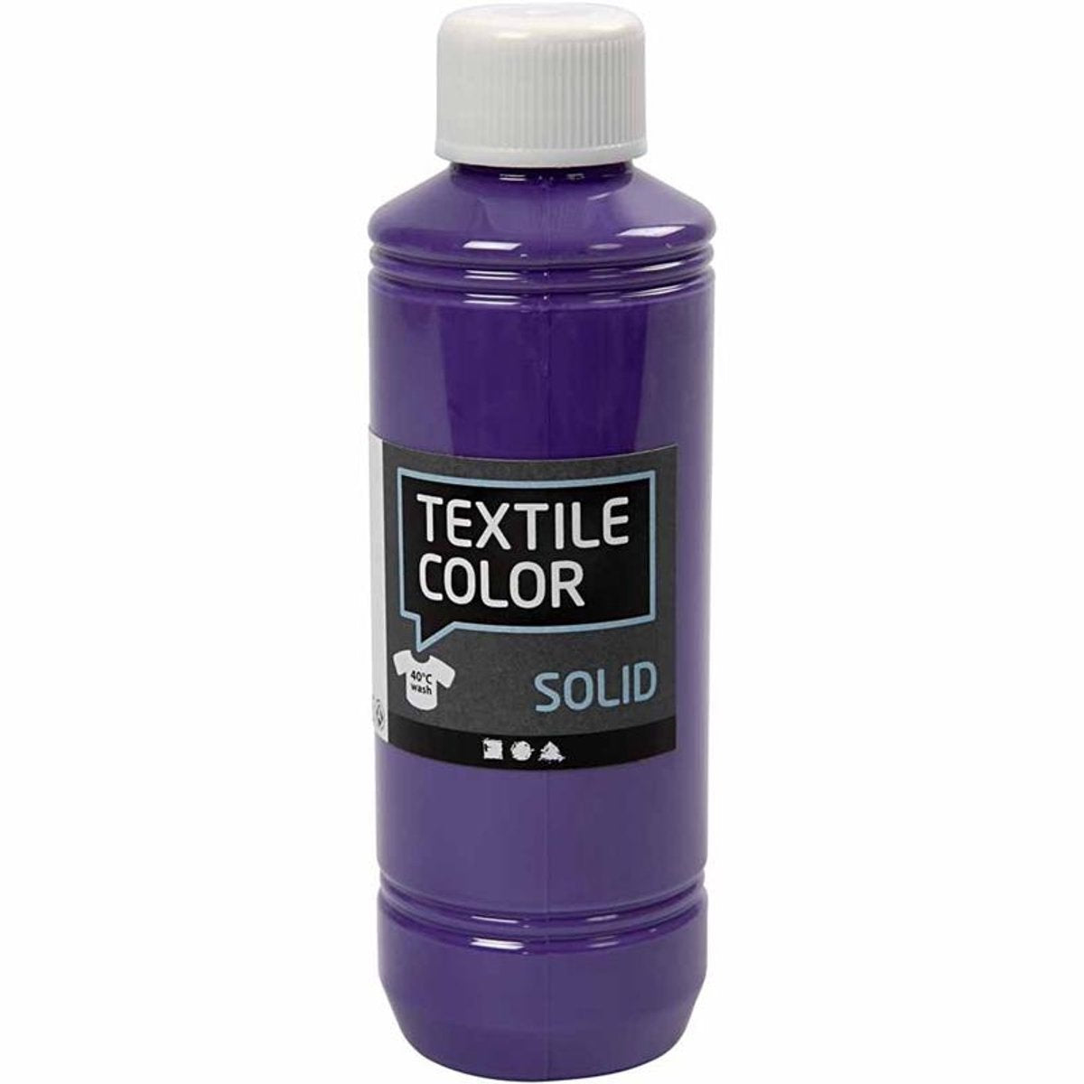 Creativ company textielkleur dekkende textielverf - paars, 250ml