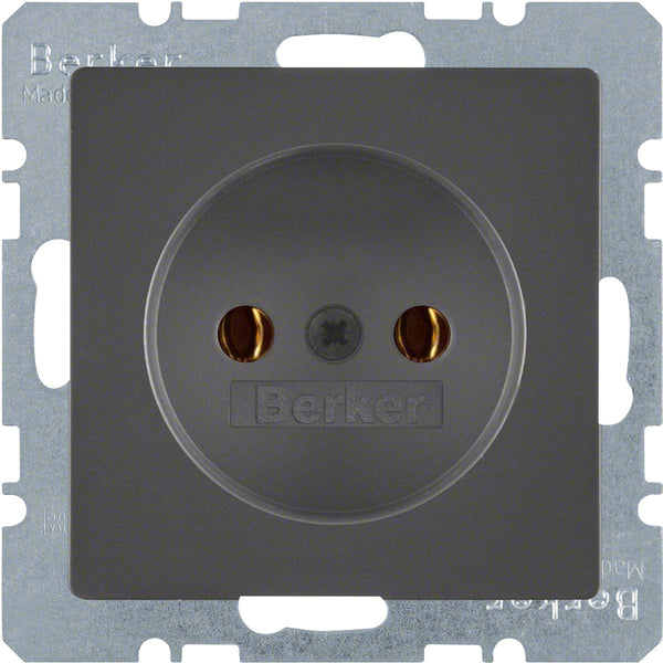 Berker q1 inbouw wandcontactdoos 1-voudig antraciet