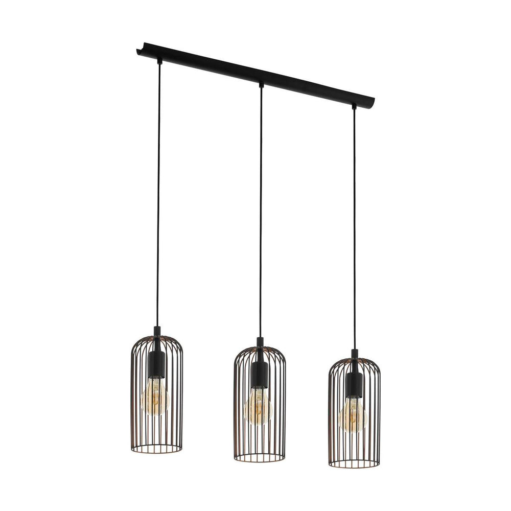 Eglo roccamena hanglamp - e27 - 73 cm - zwart koper
