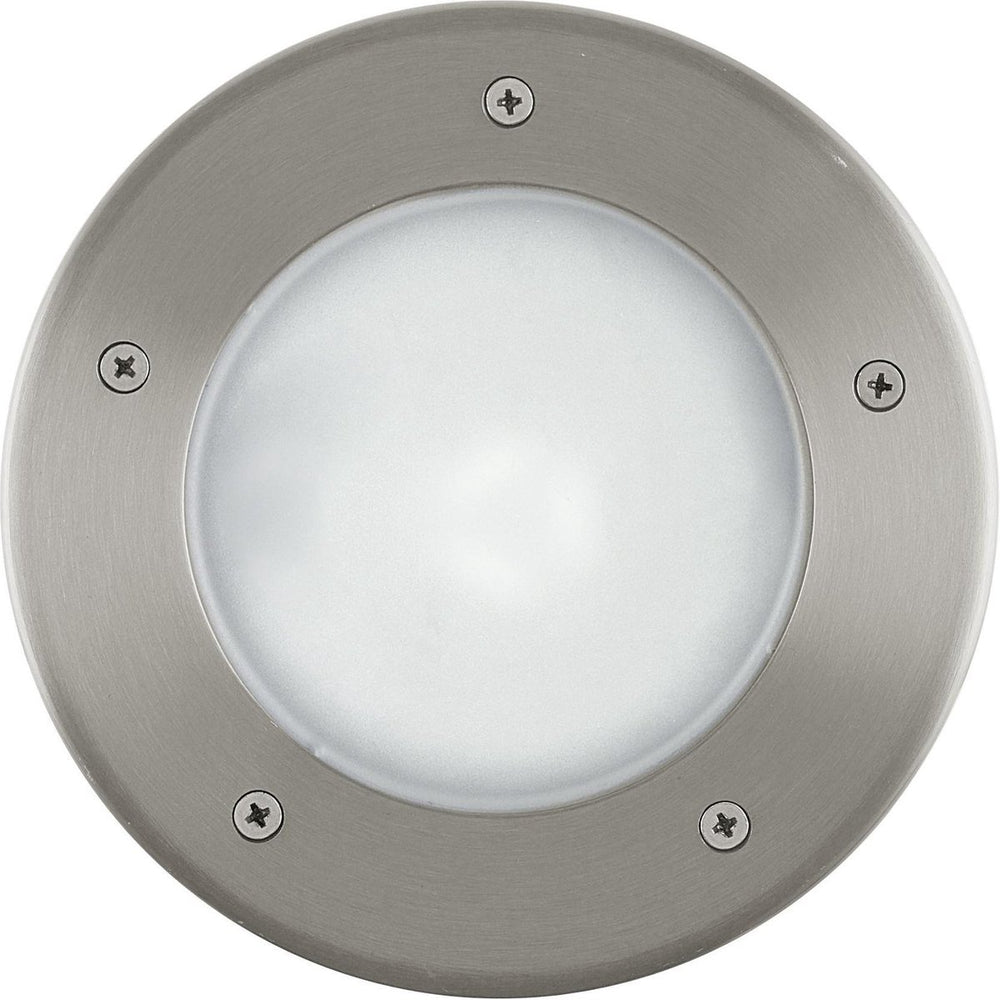 Eglo riga 3 - buitenverlichting - grondinbouwlamp - 1 lichts - rvs - wit - ø17 cm