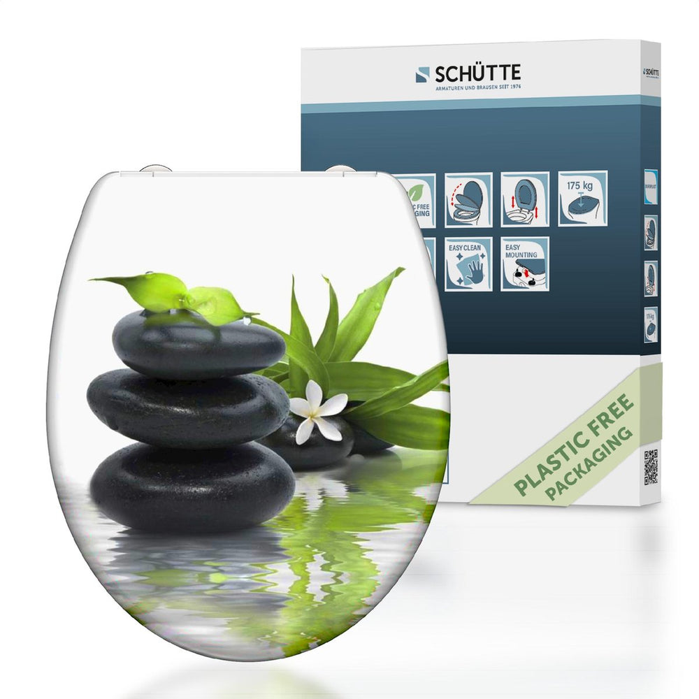 Schütte toiletbril met softclose jasmijn duroplast met print
