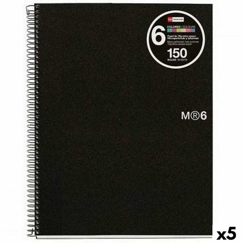Miquelrius boek over ringen zwart a5 150 lakens (5 stuks)