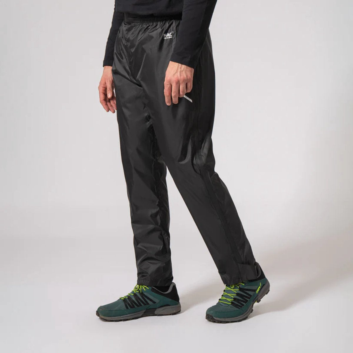 Mac in a sac - full zipper regenbroek - zwart - maat l
