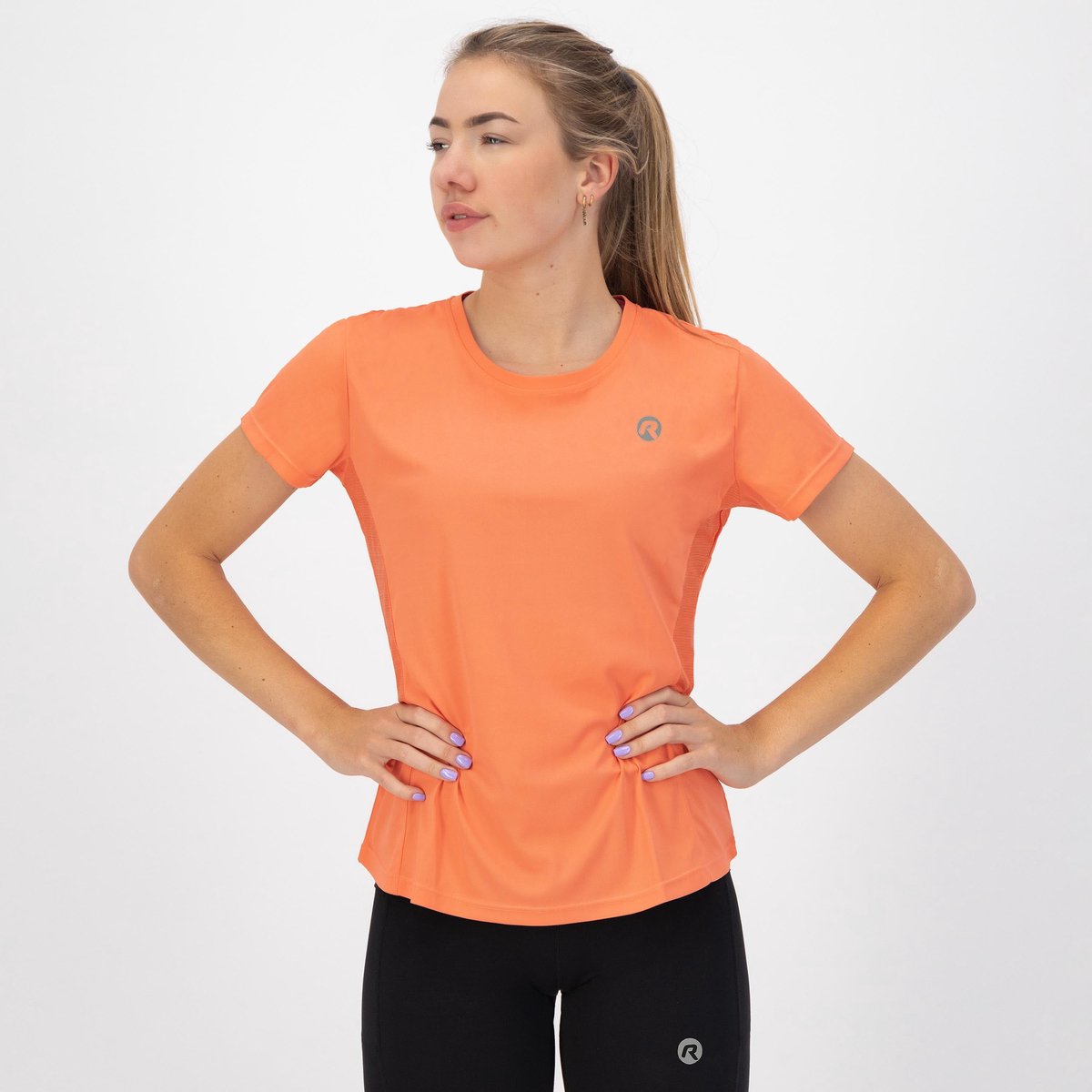 Rogelli core hardloopshirt dames - korte mouwen - koraal - s