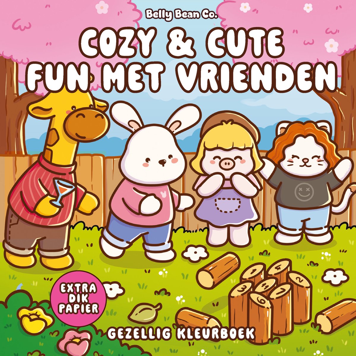 Forte creatief cozy cute kleurboek belly bean co. - cozy cute fun met vrienden
