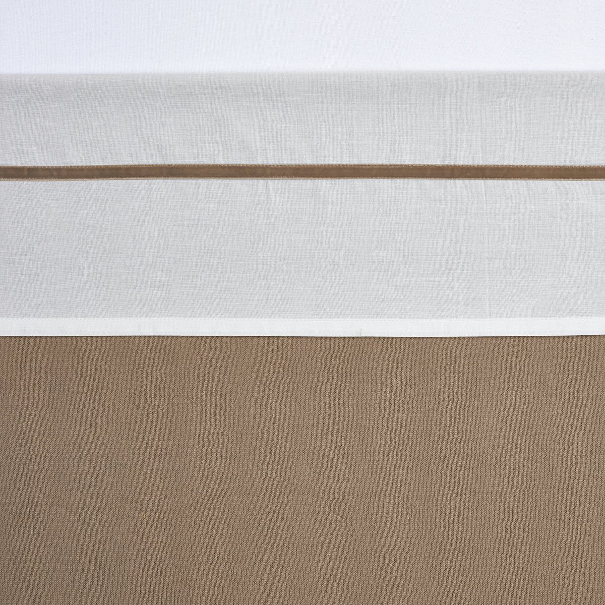 Meyco baby bies ledikant laken - taupe - 100x150cm - 0.3 tog