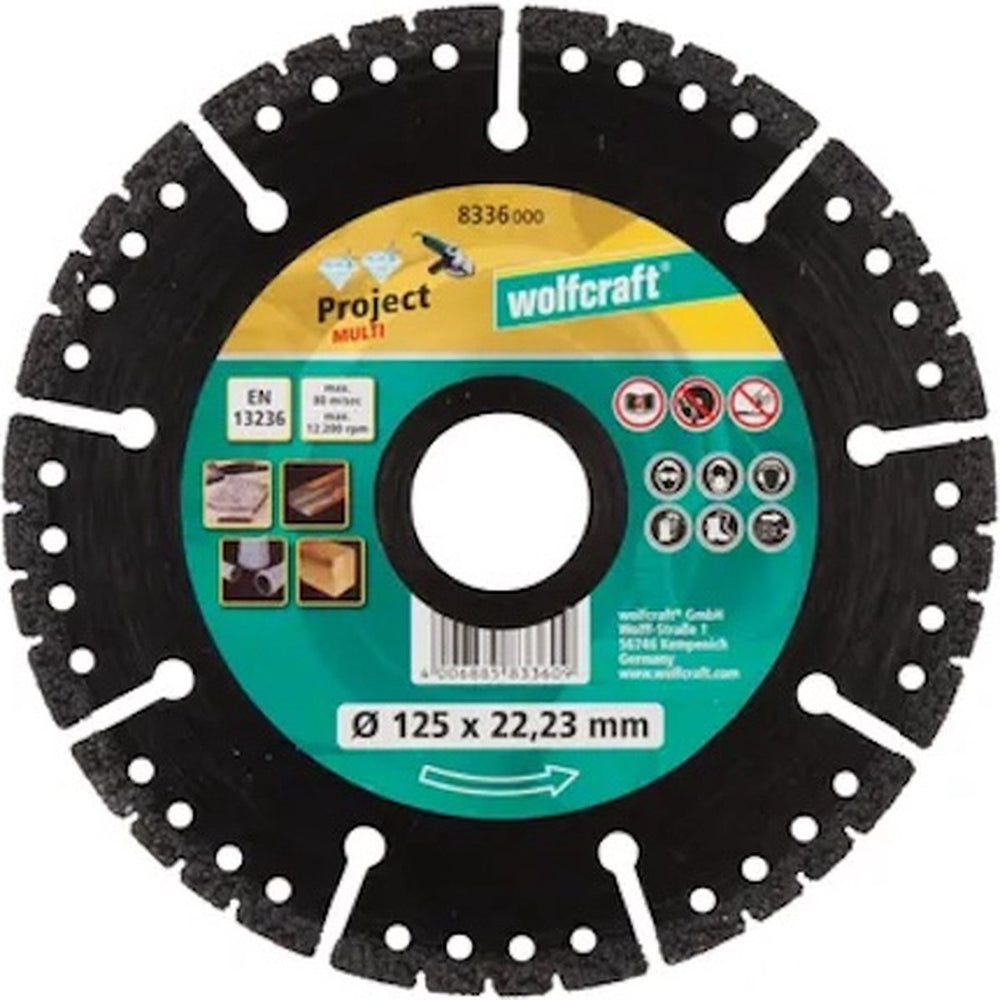 Wolfcraft - diamant doorslijpschijf ø 125 mm - pro multi - 8336000