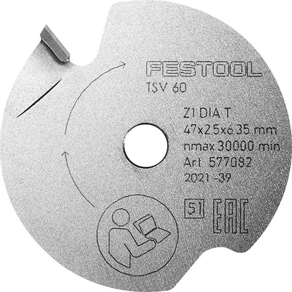 Festool dia 47x6,35x2,5mm t1 voorritszaagblad universeel - 577082