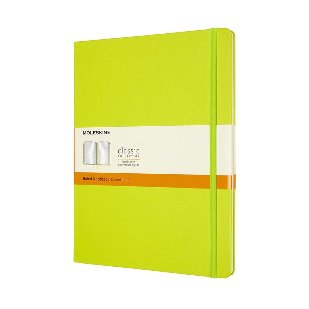 Moleskine classic notitieboek - extra large - hardcover - gelinieerd - citroen groen