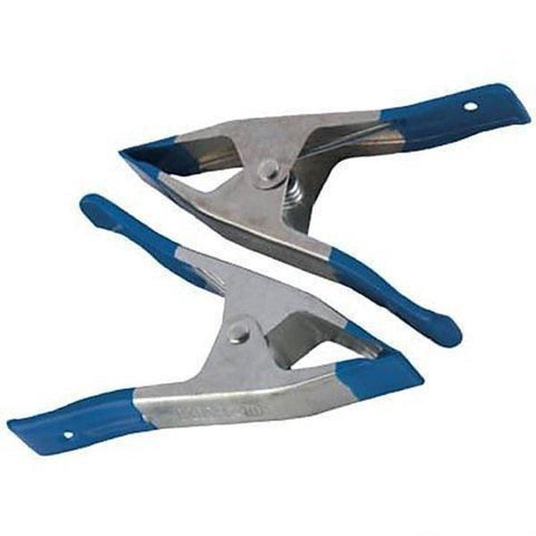 Kinzo veerklemmen 150mm - set van 2 stuks - krachtige grip voor diverse toepassingen - handig formaat voor precisiewerk - metaal - grijs - ideaal voor klussen en hobbyprojecten