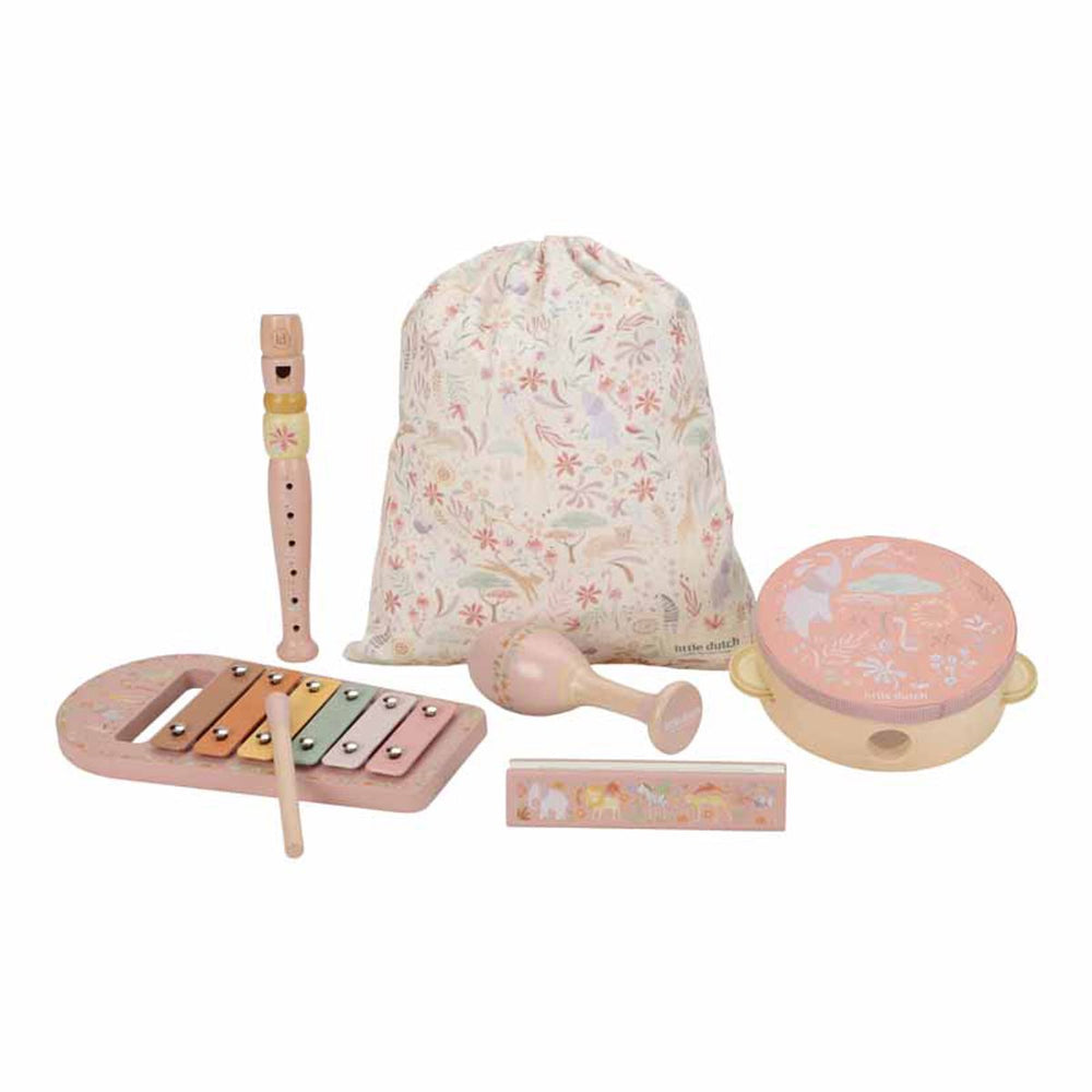 Little dutch safari friends muziekset pink fsc