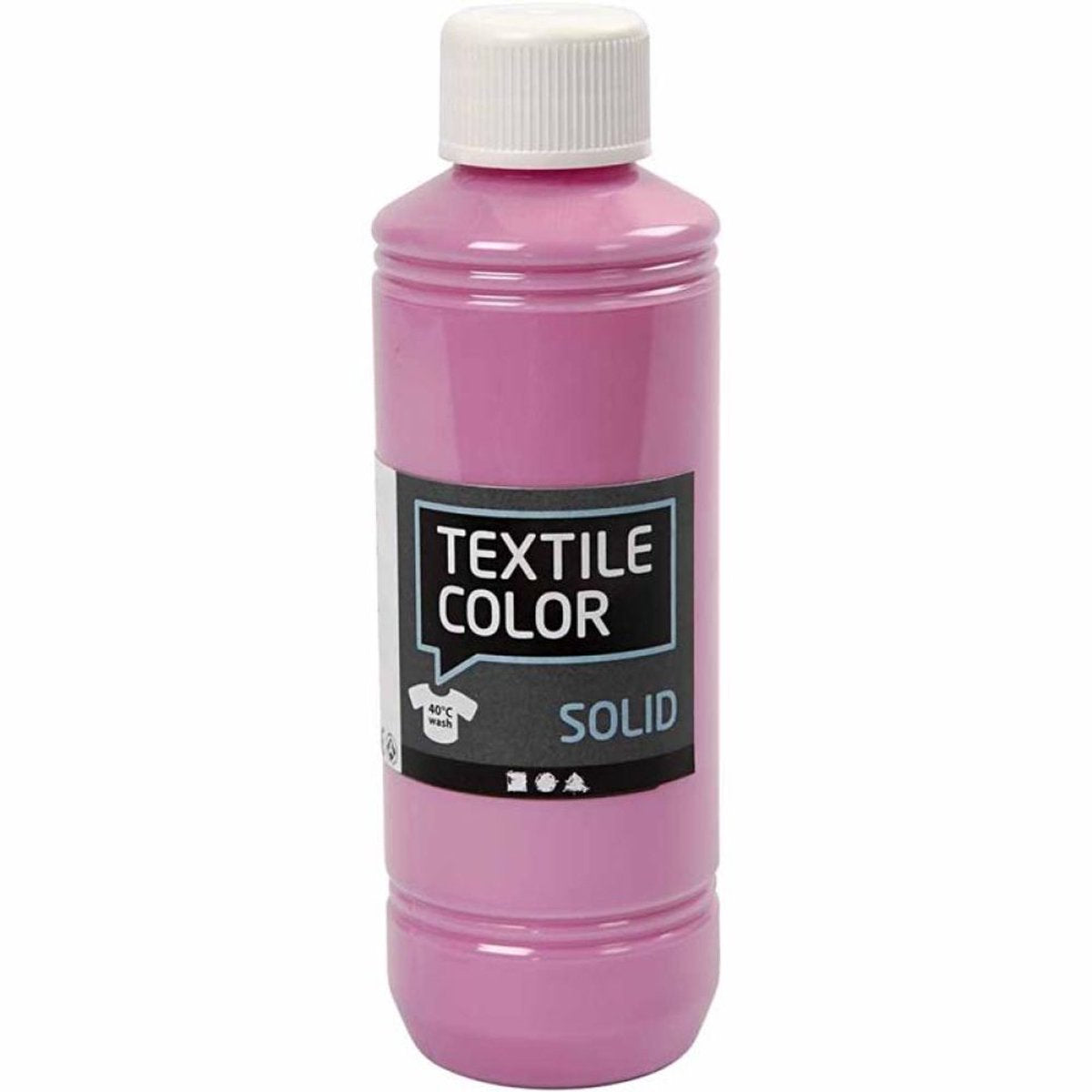 Creotime textile color dekkende textielverf - roze, 250ml