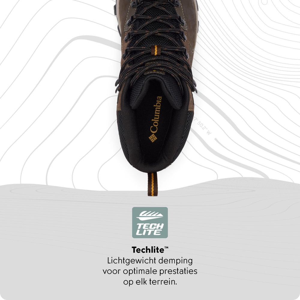 Columbia newton ridge™ plus ii waterproof heren wandelschoenen - cordovan, squash