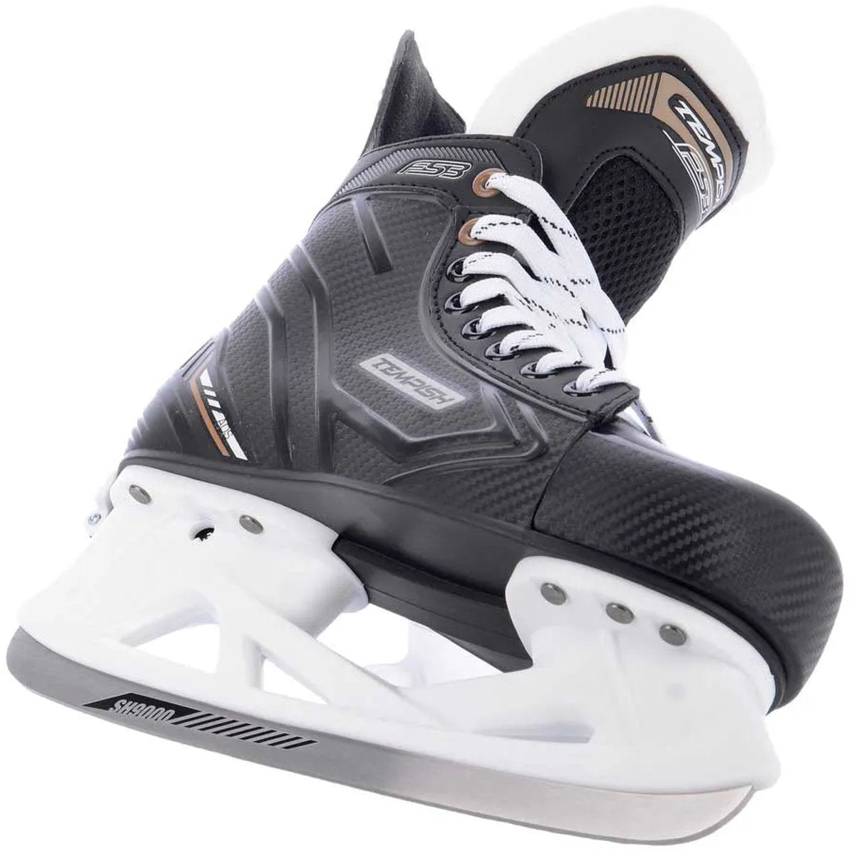 Tempish - fs3 - ijshockeyschaatsen - schaatsen kinderen - zwart - stevige enkelondersteuning comfortvoering - maat eu 35-38