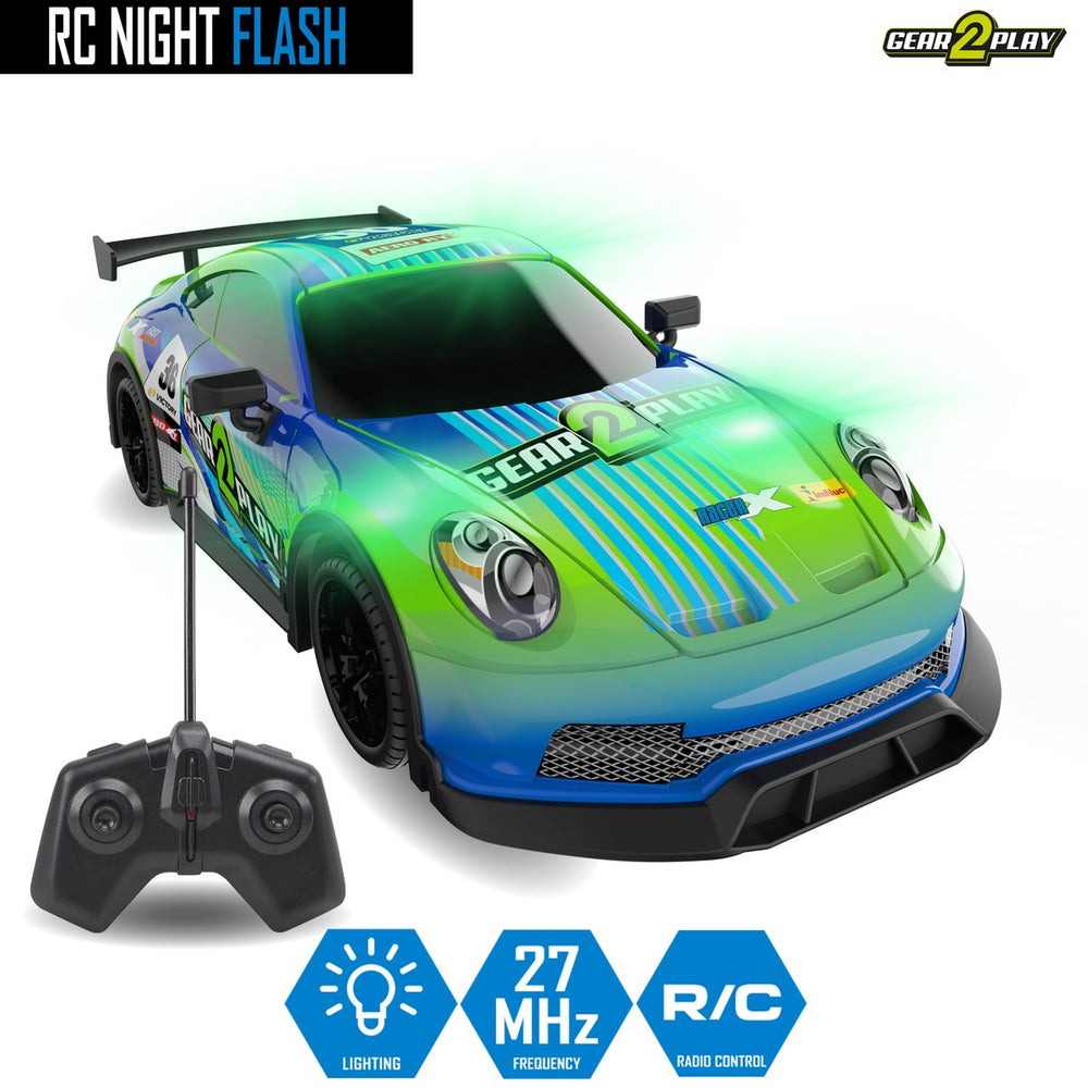 Gear2play rc nachtflitser bestuurbare auto