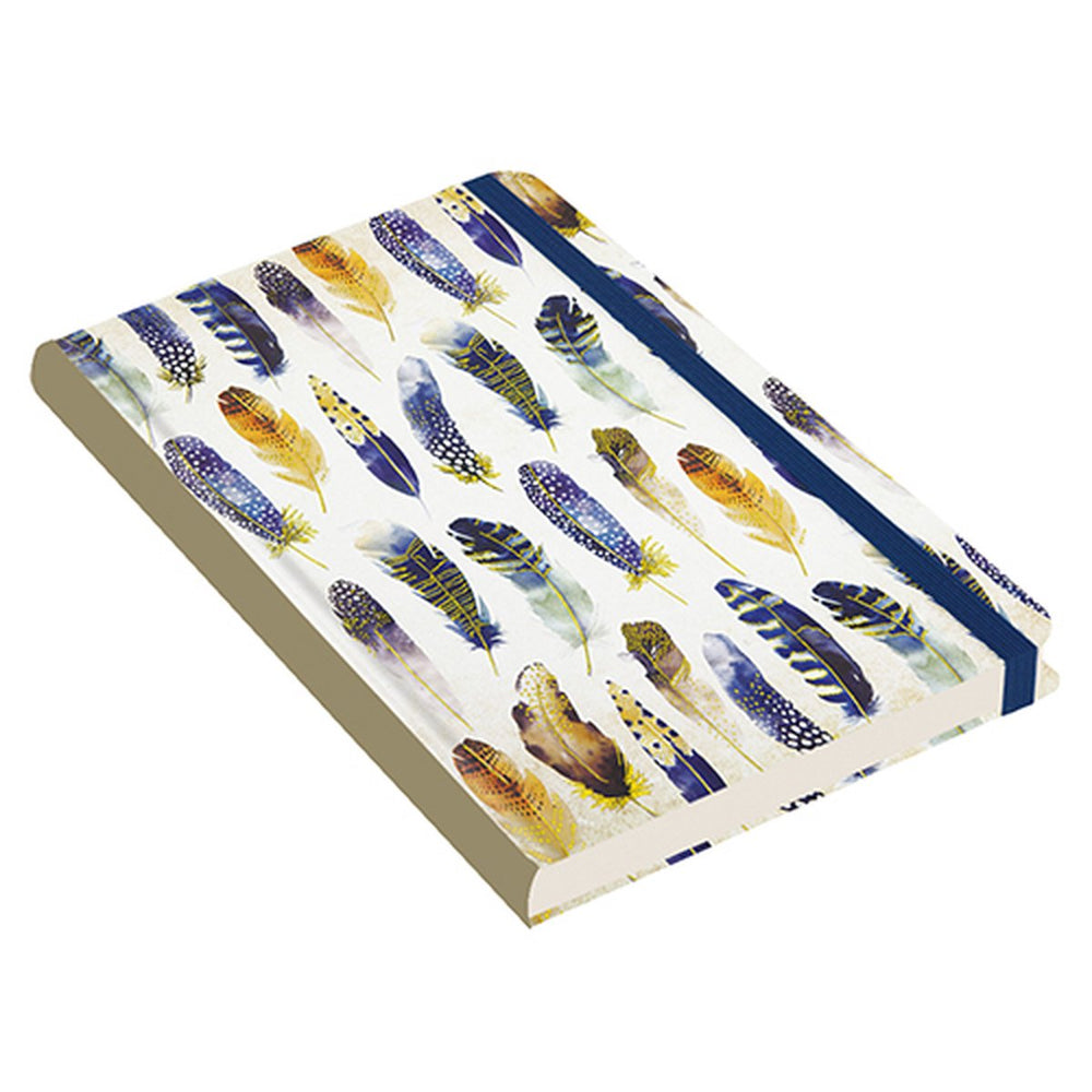 Peter pauper mid size notitieboek watercolor feathers