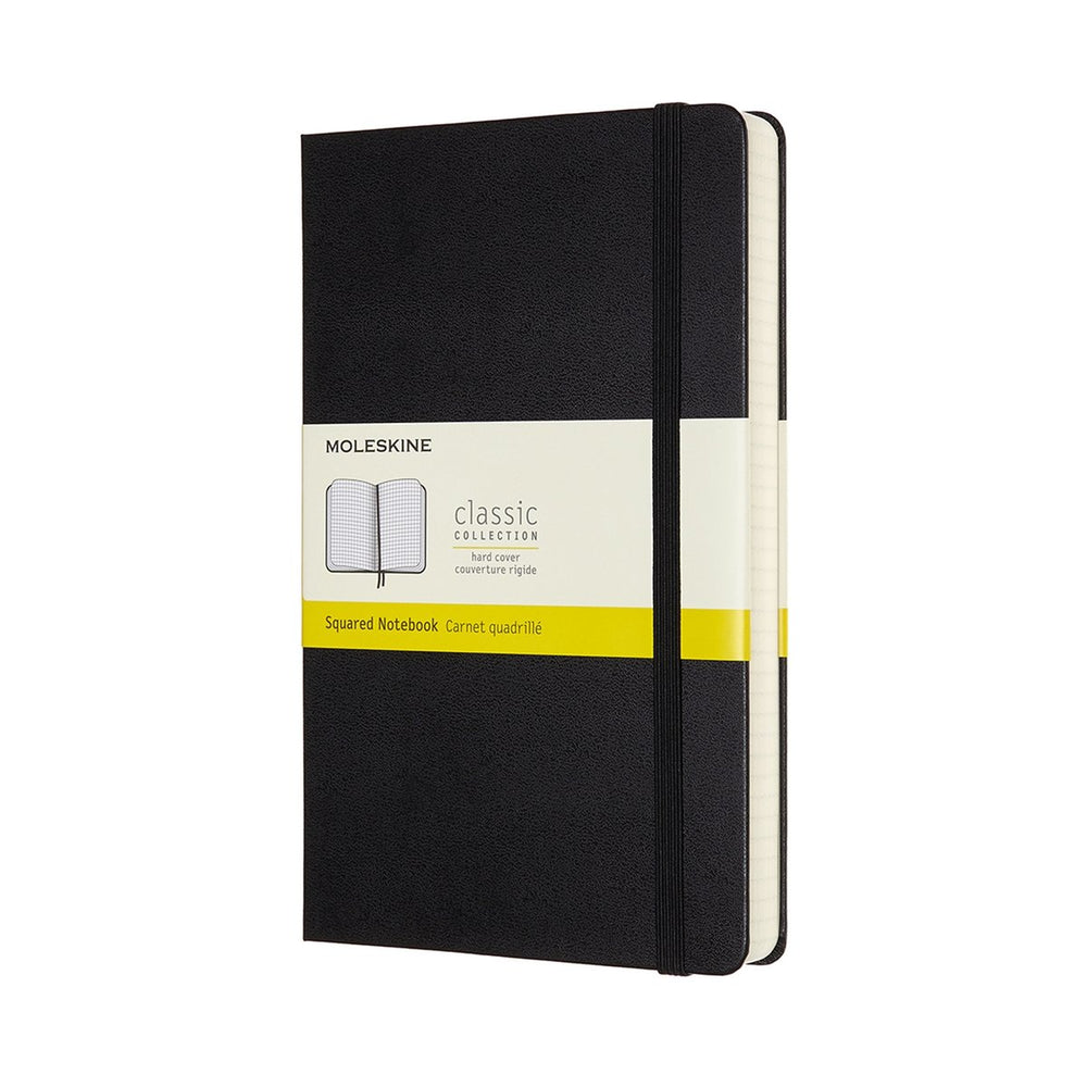 Moleskine classic notitieboek - expanded - large - hardcover - geruit - zwart