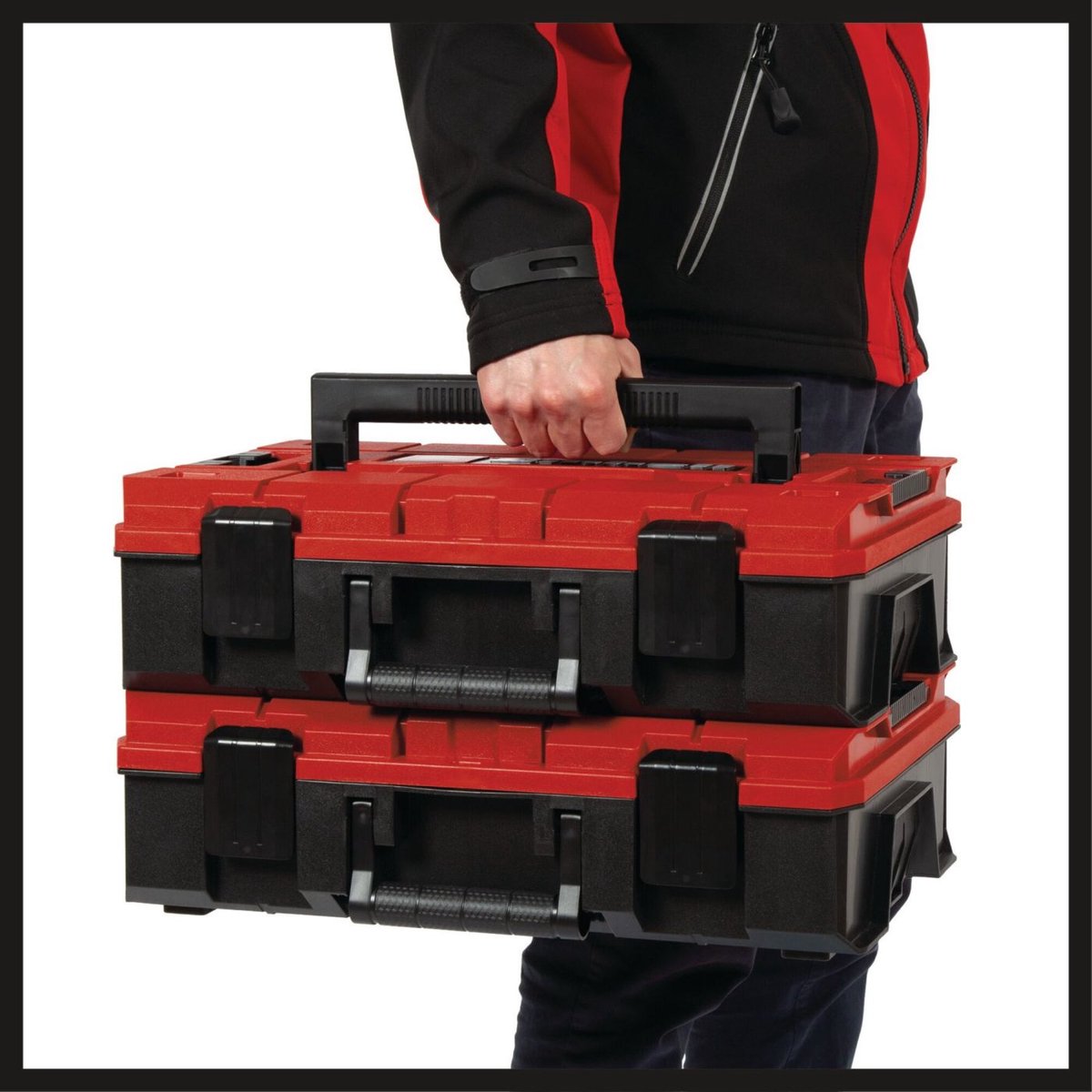 Einhell e-case s-f system case - max. load capacity: 25 kg - universal storage and transport of accessories and tools - stackable - connectable - with foam interior