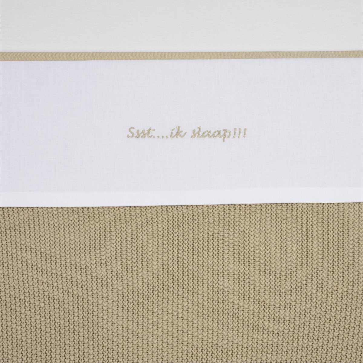 Meyco baby ssst...ik slaap!! wieglaken - sand - 75x100cm - 0.3 tog
