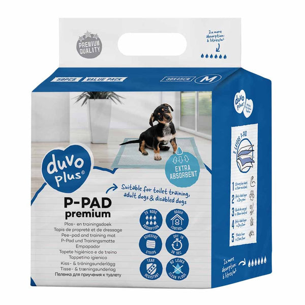 Duvo plus - p-pad - premium - trainings- plasmat - m - 30x45cm - 50 stuks