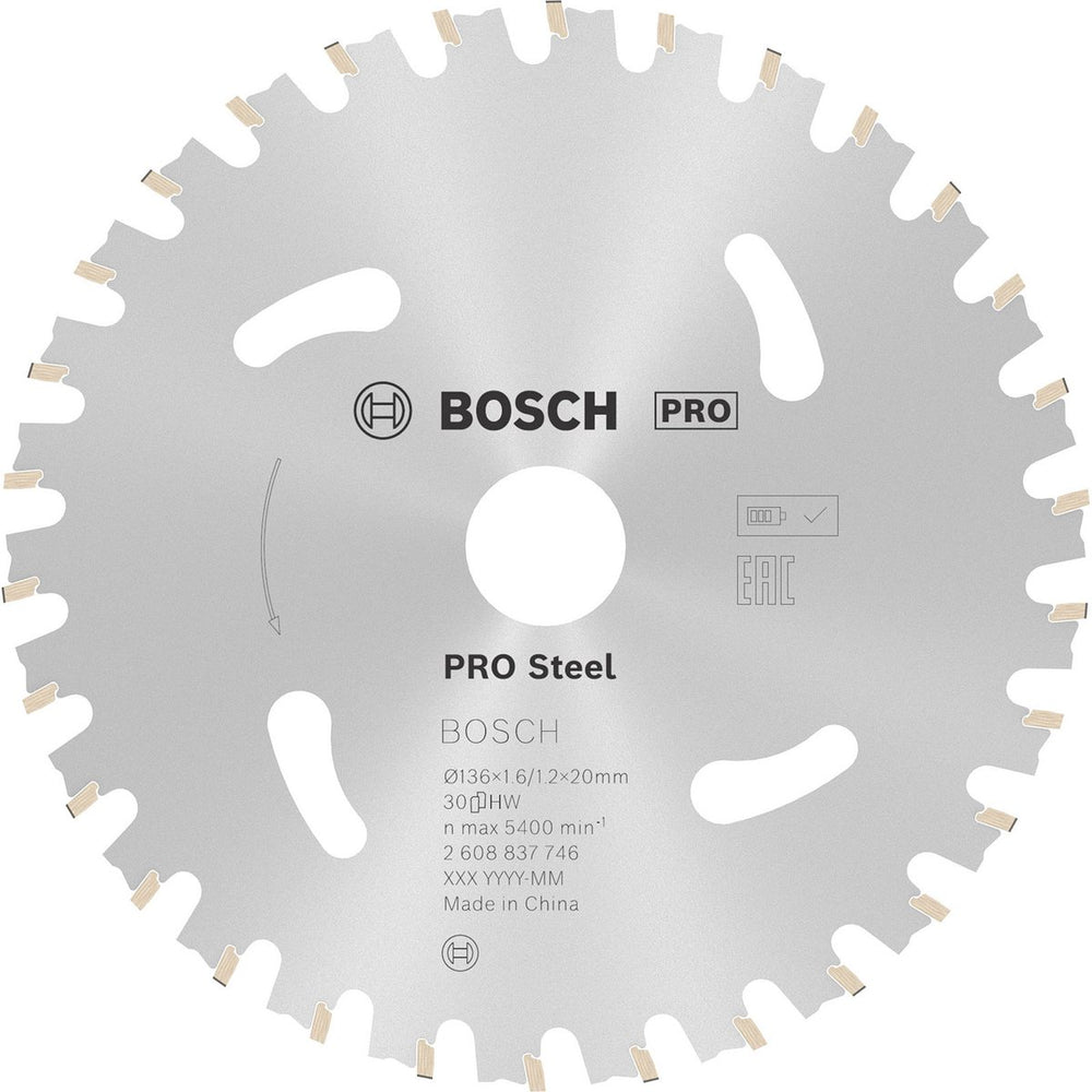 Bosch pro steel accuzaagblad voor cirkelzagen 136 x 1,6 x 20 mm -...