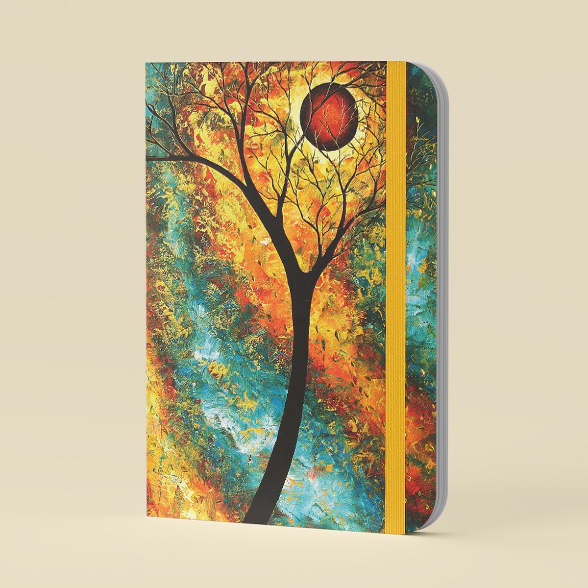 Peter pauper mid size notitieboek - dream forest - met elastieksluiting - 16x21 cm