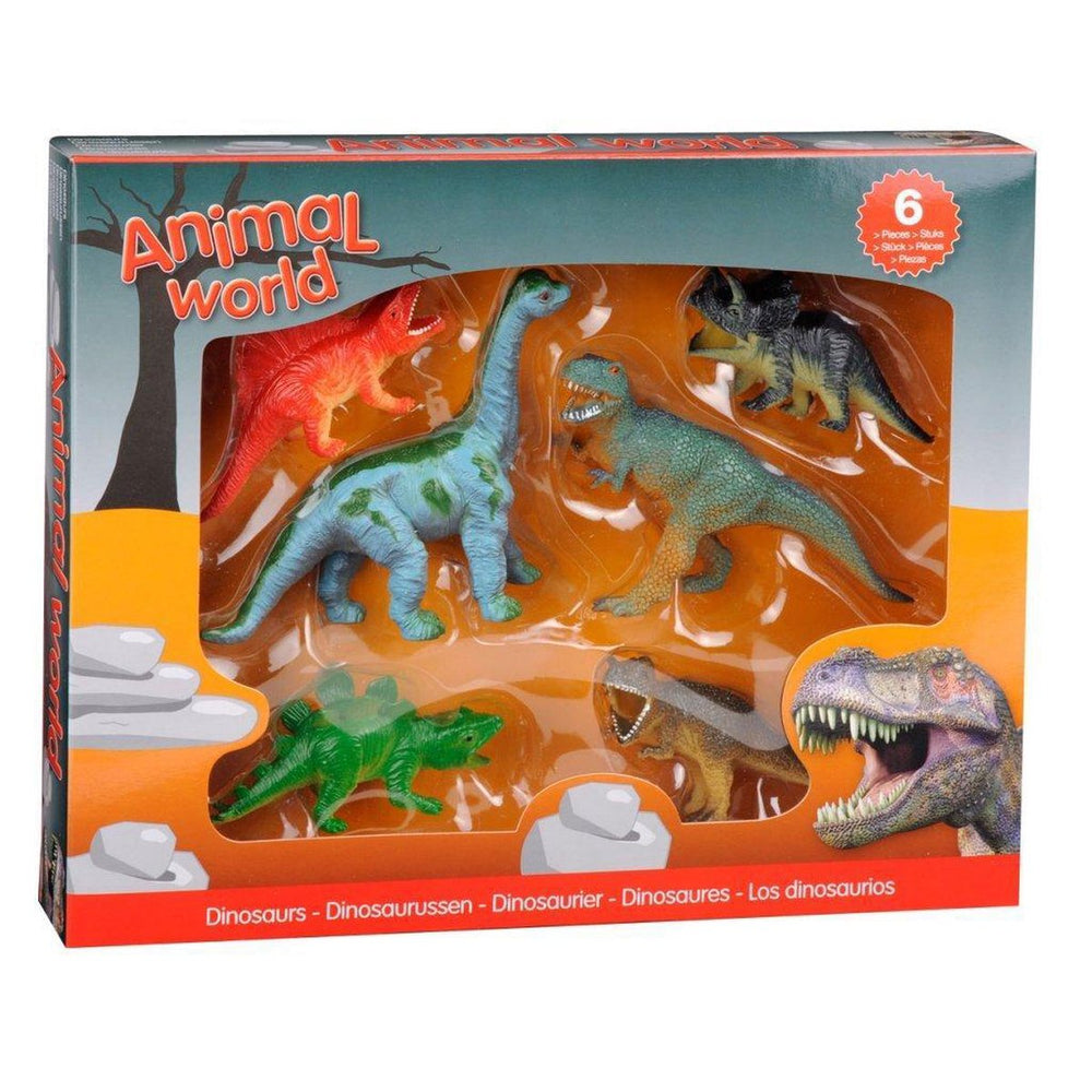 Johntoy dinosaurussen geschenkdoos, 6st.