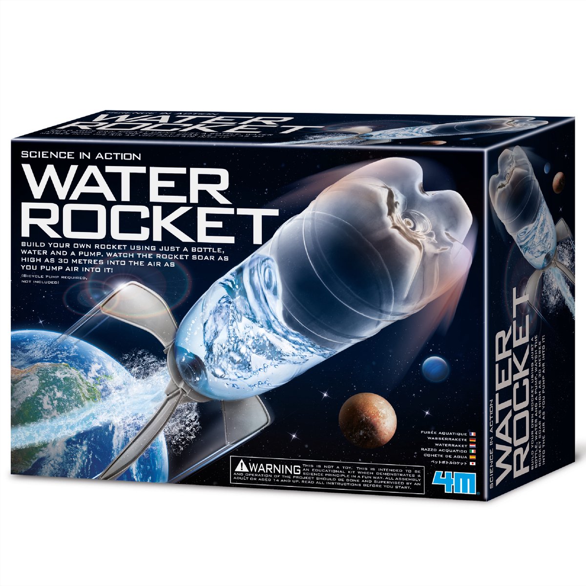 4m wetenschap en spel - bouw je eigen waterraket - bouwpakket ruimte - science in action - 14+