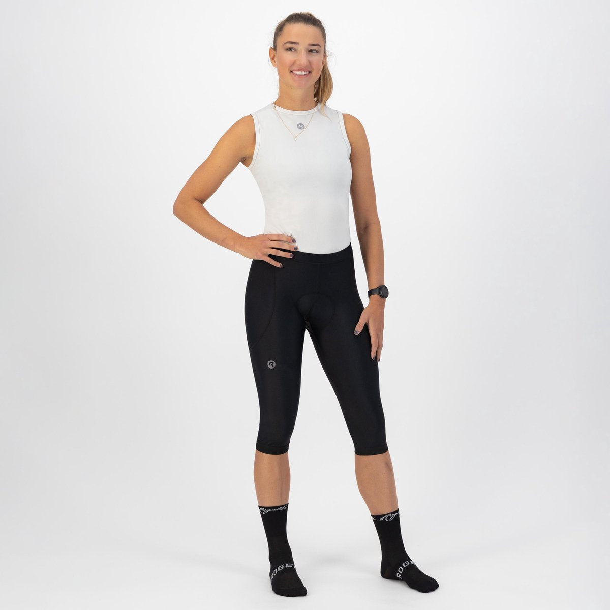 Rogelli core driekwart fietsbroek dames - zwart - xs