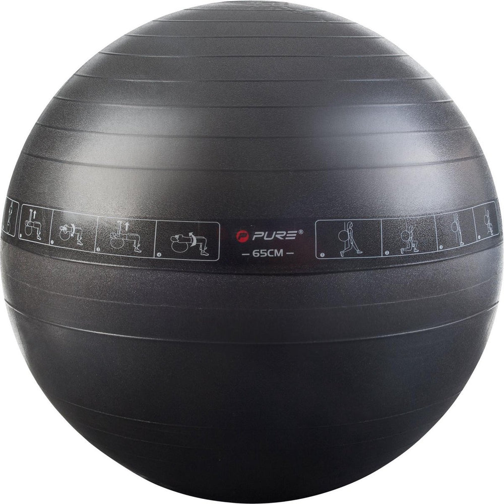 Pure2improve - fitnessbal - met oefeningen - 65 cm - inclusief handpomp