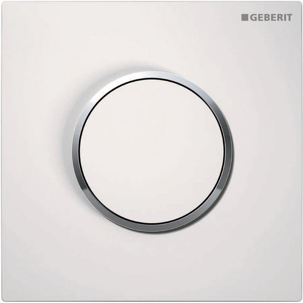 Geberit type 10 ur pn - urinioir bedieningspaneel - pneumatisch - ronde knop - wit glans chroom - 116.015.kj.1