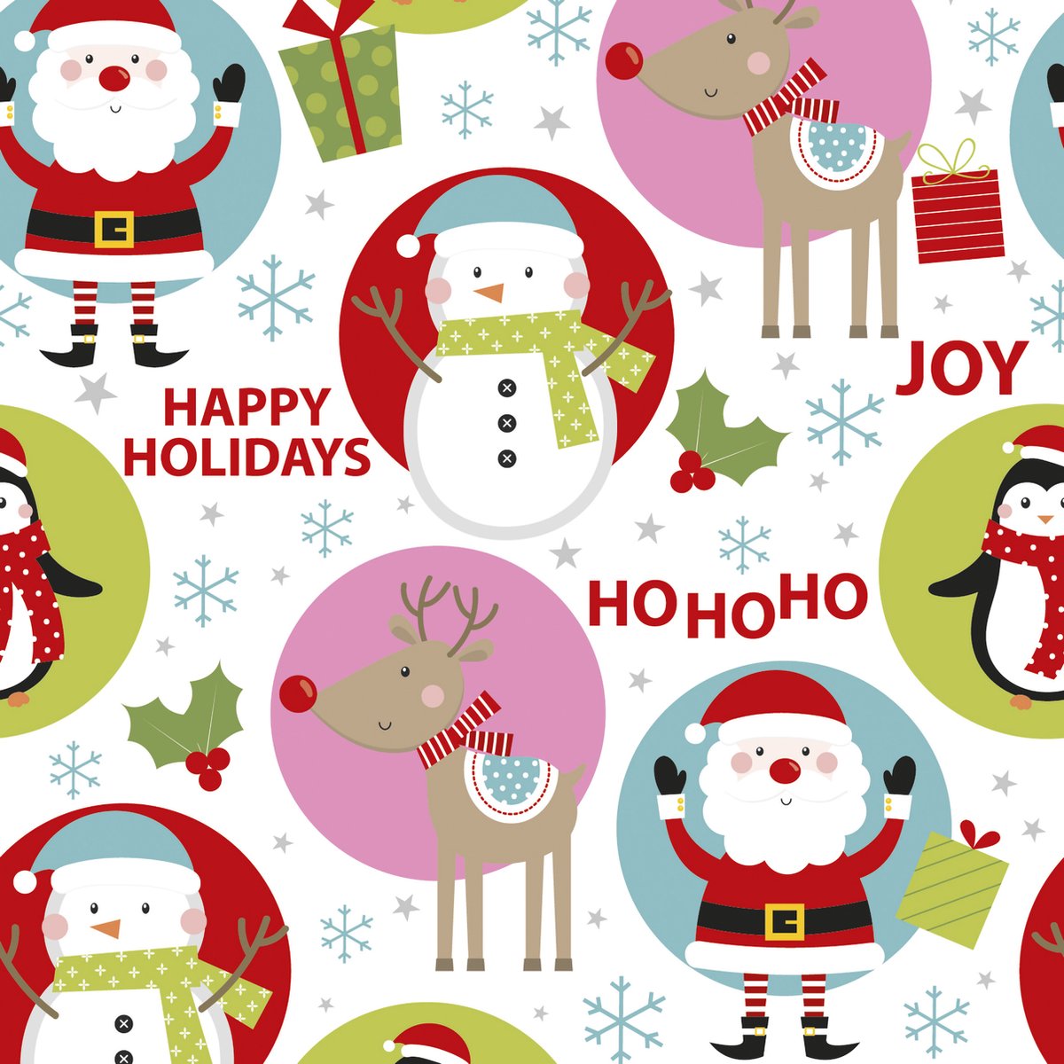 Kangaro toonbankrol - kerst kids - 30 cm x 200 meter - 80 gram - cadeaupapier - k-692295-30