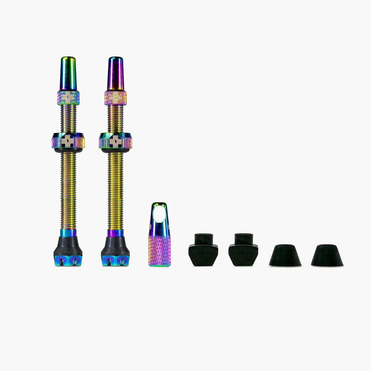Muc-off tubeless ventielen v2 - ventielset - 60mm - iridescent - aluminium - racefiets - mountainbike