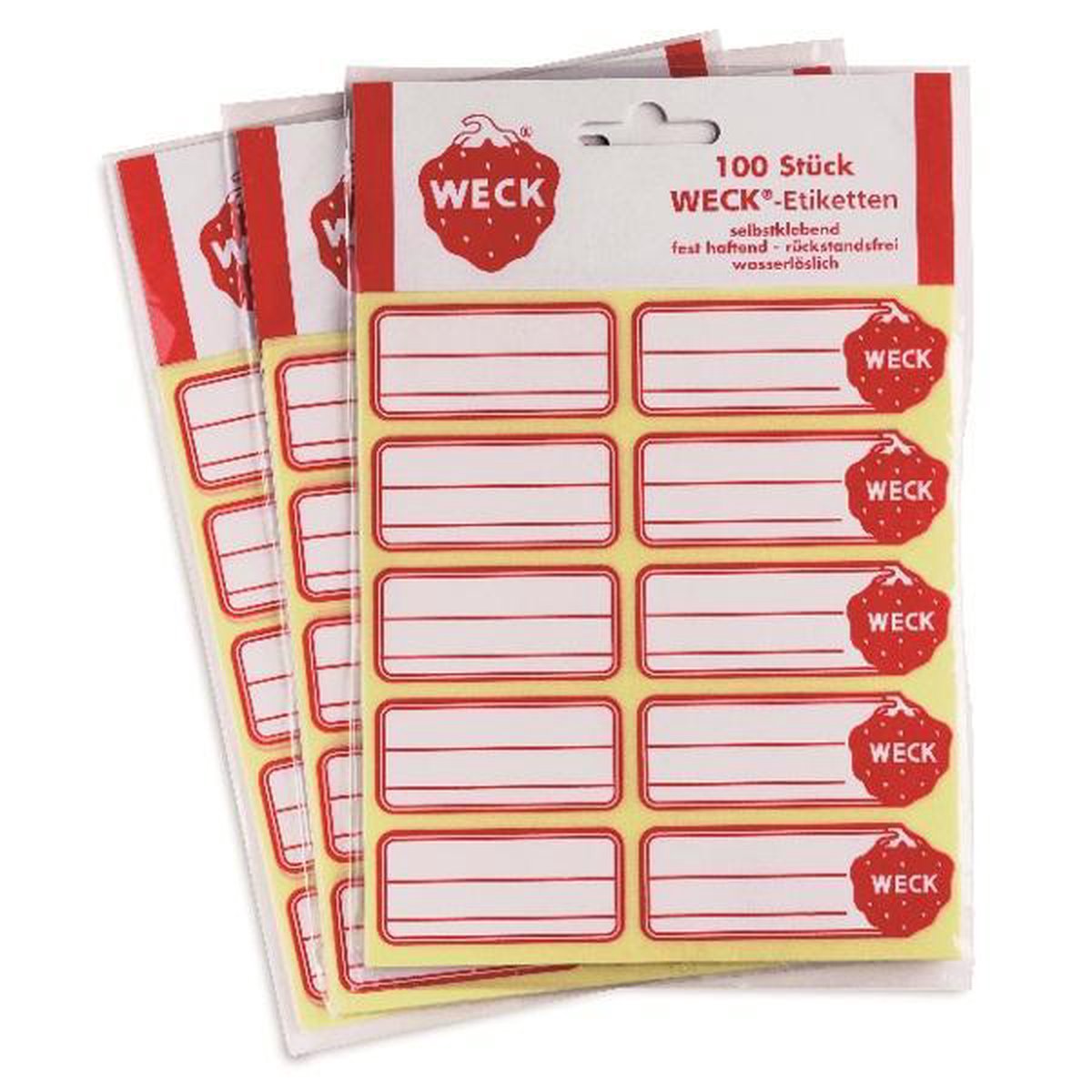 Weck etiketten 100 stuks