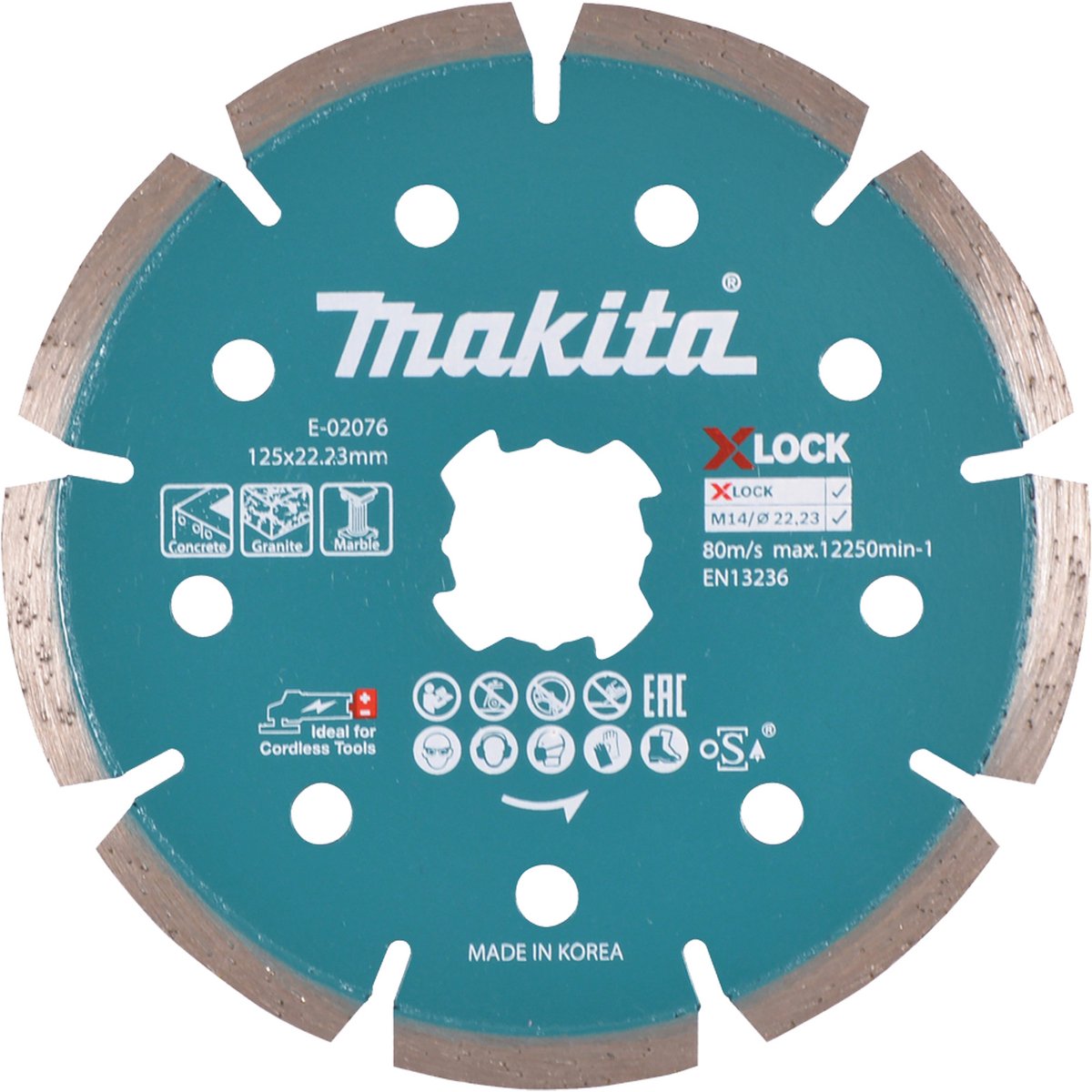 Makita accessoires makita e-02076 diamantschijf x-lock | 125 x 22,23 mm